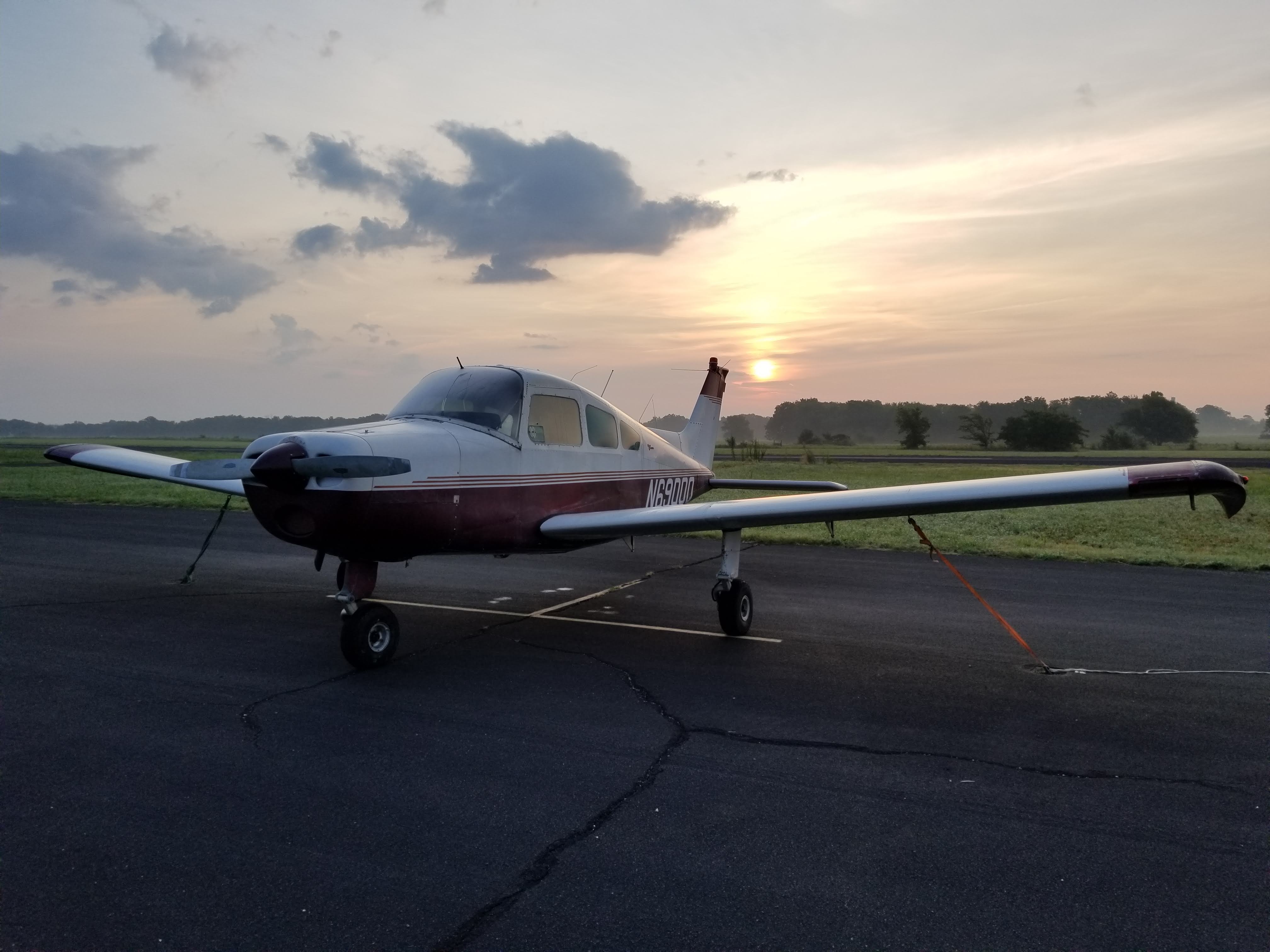 General aviation aircraft at sunset for mobile A&P mechanic support in Texas